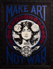 SHEPARD FAIREY x ALFREDO GONZALEZ 'Make Art Not War (Painting)' (2025) Custom Framed Screen Print (black)