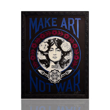 Load image into Gallery viewer, SHEPARD FAIREY x ALFREDO GONZALEZ &#39;Make Art Not War (Painting)&#39; (2025) Custom Framed Screen Print (black)