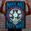 SHEPARD FAIREY x ALFREDO GONZALEZ 'Make Art Not War (Painting)' (2025) Custom Framed Screen Print (black)