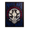 SHEPARD FAIREY x ALFREDO GONZALEZ 'Make Art Not War (Painting)' (2025) Custom Framed Screen Print (black)
