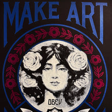 Load image into Gallery viewer, SHEPARD FAIREY x ALFREDO GONZALEZ &#39;Make Art Not War (Painting)&#39; (2025) Custom Framed Screen Print (black)