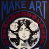 SHEPARD FAIREY x ALFREDO GONZALEZ 'Make Art Not War (Painting)' (2025) Custom Framed Screen Print (black)
