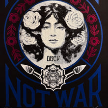 Load image into Gallery viewer, SHEPARD FAIREY x ALFREDO GONZALEZ &#39;Make Art Not War (Painting)&#39; (2025) Custom Framed Screen Print (black)