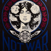 SHEPARD FAIREY x ALFREDO GONZALEZ 'Make Art Not War (Painting)' (2025) Custom Framed Screen Print (black)
