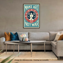 Load image into Gallery viewer, SHEPARD FAIREY 'Make Art Not War' (2026) Offset Lithograph Print (blue)