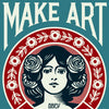 SHEPARD FAIREY 'Make Art Not War' (2026) Offset Lithograph Print (blue)