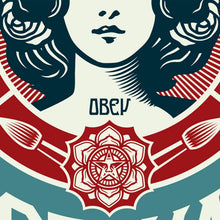 Load image into Gallery viewer, SHEPARD FAIREY 'Make Art Not War' (2026) Offset Lithograph Print (blue)