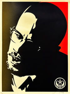 SHEPARD FAIREY 'Malcolm X' (green) Rare Screen Print - Signari Gallery 