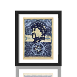 SHEPARD FAIREY 'Mao Money' (2019) Framed Original Large Sticker
