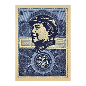 SHEPARD FAIREY 'Mao Money' (2019) Framed Original Large Sticker