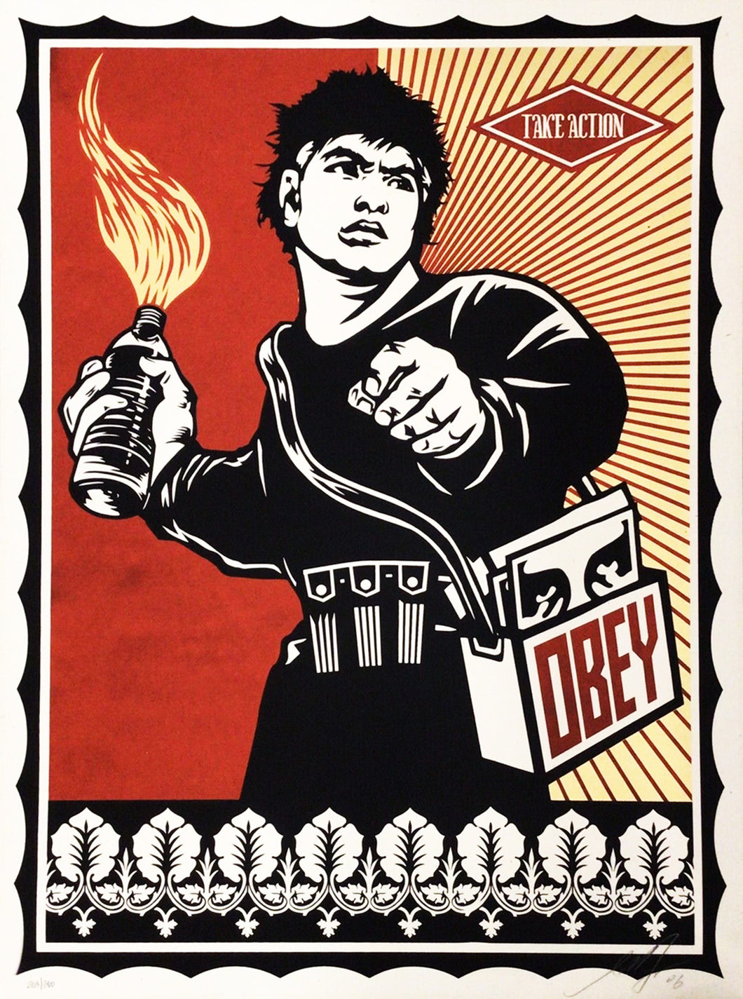 SHEPARD FAIREY 'Molotov Man' (2006) Screen Print - Signari Gallery 