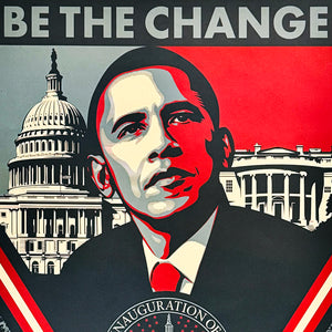 SHEPARD FAIREY 'Be the Change' (2009) Rare Limited Edition Offset Lithograph - Signari Gallery 