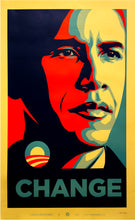 Load image into Gallery viewer, SHEPARD FAIREY &#39;Obama: Change&#39; (2008) Rare Original Lithograph Print