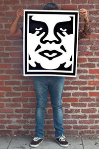 SHEPARD FAIREY 'Obey 3-Face' (white) Lithograph Set - Signari Gallery 