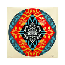 Load image into Gallery viewer, SHEPARD FAIREY &#39;Obey Diamond Flower Round&#39; (2022) Screen Print - Signari Gallery 
