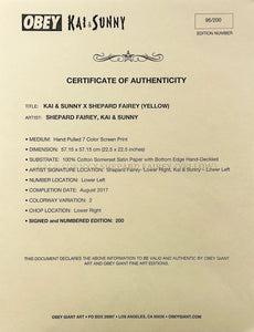 SHEPARD FAIREY x KAI + SUNNY 'Obey x Kai + Sunny' (2017) Screen Print SET - Signari Gallery 