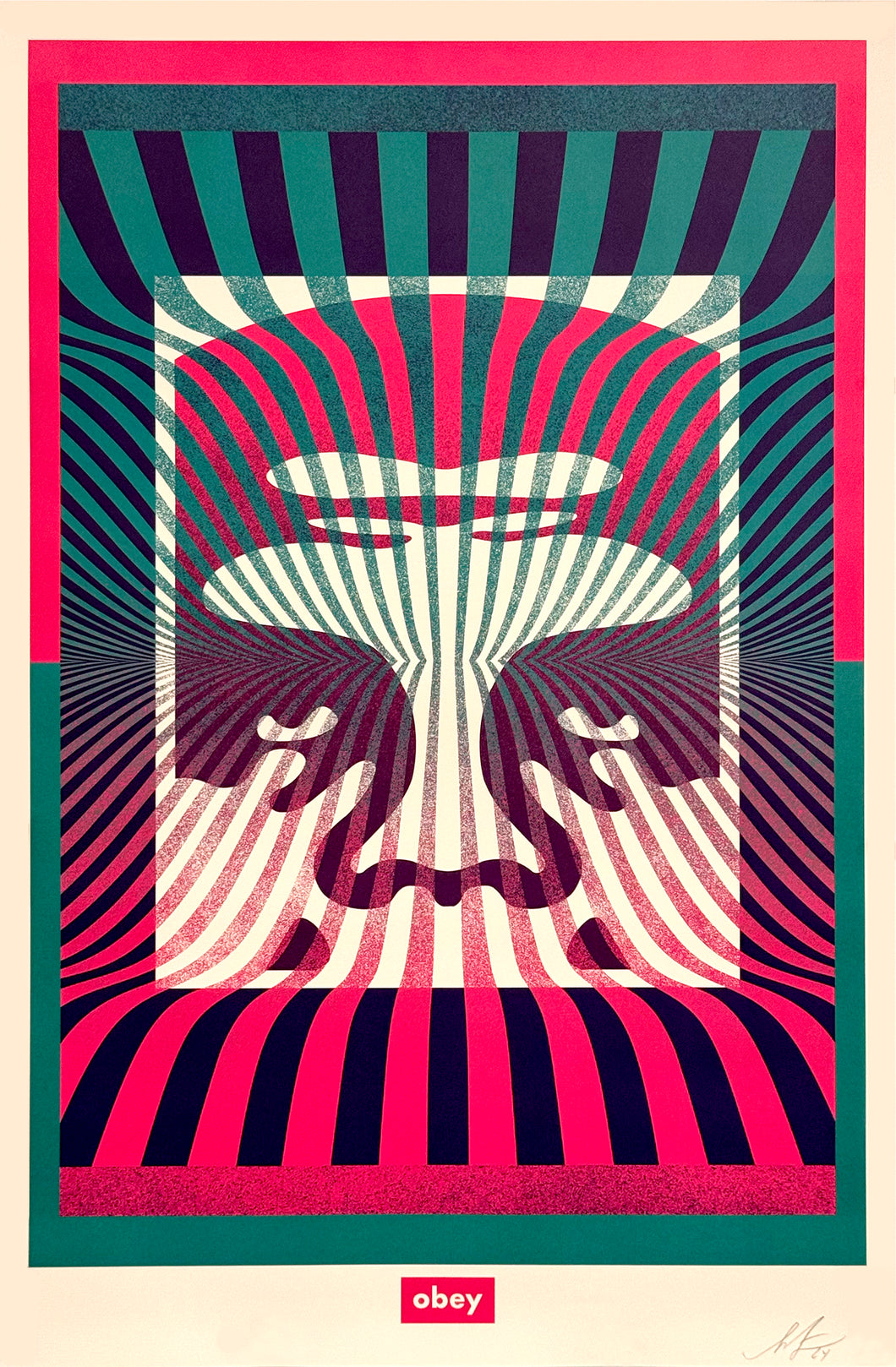 SHEPARD FAIREY 'Op-Art Icon' (2024) Hand-Signed Offset Lithograph