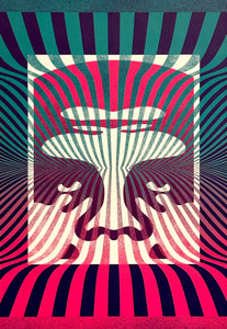 SHEPARD FAIREY 'Op-Art Icon' (2024) Hand-Signed Offset Lithograph