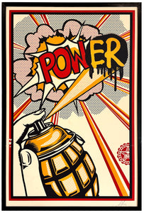 SHEPARD FAIREY 'POWer' (2014) RARE Framed Offset Lithograph