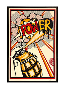 SHEPARD FAIREY 'POWer' (2014) RARE Framed Offset Lithograph