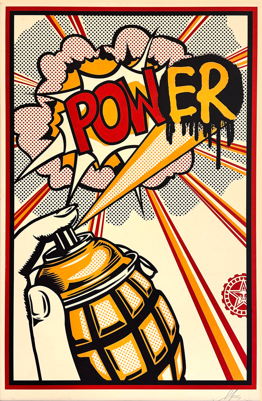 SHEPARD FAIREY 'POWer' (2014) RARE Offset Lithograph