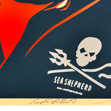 Load image into Gallery viewer, SHEPARD FAIREY &#39;Paul Watson: Sea Shepherd&#39; (2009) RARE Screen Print (lt. blue)