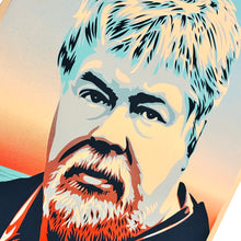 Load image into Gallery viewer, SHEPARD FAIREY &#39;Paul Watson: Sea Shepherd&#39; (2009) RARE Screen Print (lt. blue)