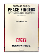 Load image into Gallery viewer, SHEPARD FAIREY &#39;Peace Fingers&#39; (2023) Epoxy Resin Art Sculpture - Signari Gallery 
