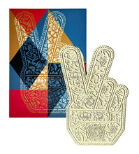 Load image into Gallery viewer, SHEPARD FAIREY &#39;Peace Fingers&#39; (2023) Epoxy Resin Art Sculpture - Signari Gallery 