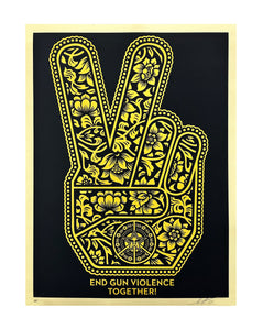 SHEPARD FAIREY 'Peace Fingers' (AP-2019) Screen Print - Signari Gallery 