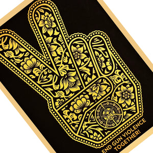SHEPARD FAIREY 'Peace Fingers (Gun Violence)' (2019) Screen Print (#491)