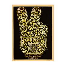 Load image into Gallery viewer, SHEPARD FAIREY &#39;Peace Fingers (Gun Violence)&#39; (2019) Screen Print (#491)