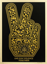 Load image into Gallery viewer, SHEPARD FAIREY &#39;Peace Fingers (Gun Violence)&#39; (2019) Screen Print