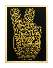 Load image into Gallery viewer, SHEPARD FAIREY &#39;Peace Fingers (Gun Violence)&#39; (2019) Screen Print