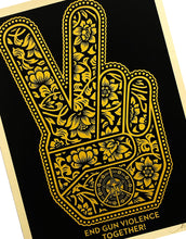 Load image into Gallery viewer, SHEPARD FAIREY &#39;Peace Fingers (Gun Violence)&#39; (2019) Screen Print