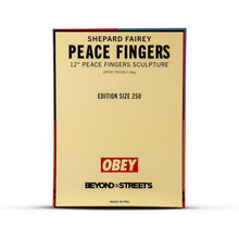 Load image into Gallery viewer, SHEPARD FAIREY &#39;Peace Fingers&#39; (2024) Resin Designer Art Sculpture (gold)