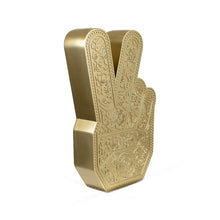 Load image into Gallery viewer, SHEPARD FAIREY &#39;Peace Fingers&#39; (2024) Resin Designer Art Sculpture (gold)