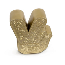 Load image into Gallery viewer, SHEPARD FAIREY &#39;Peace Fingers&#39; (2024) Resin Designer Art Sculpture (gold)