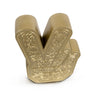 SHEPARD FAIREY 'Peace Fingers' (2024) Resin Designer Art Sculpture (gold)