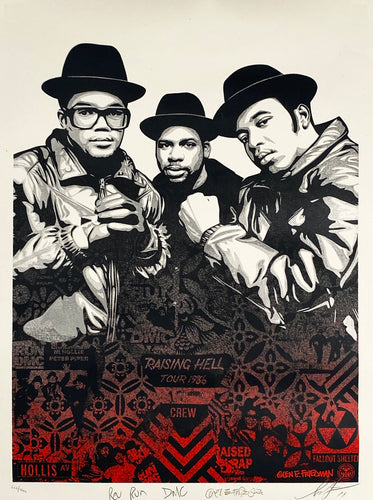 SHEPARD FAIREY 'Run-DMC: Raising Hell' (2019) Screen Print (red) - Signari Gallery 