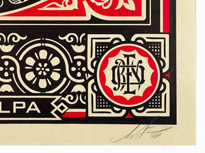 SHEPARD FAIREY 'SSI: Mea Culpa' (black/red) Screen Print - Signari Gallery 