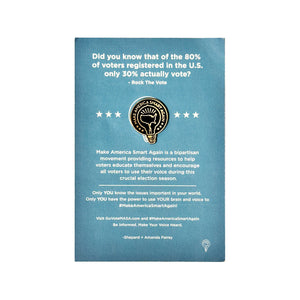 SHEPARD & AMANDA FAIREY 'Make America Smart Again' (2016) Enamel Lapel Pin