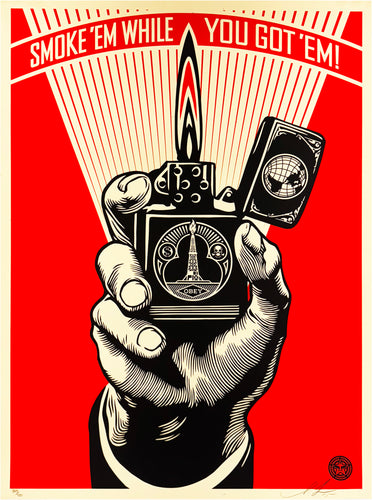 SHEPARD FAIREY 'Smoke 'Em While You Got 'Em' (2015) Screen Print - Signari Gallery 