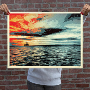 SHEPARD FAIREY 'Sunset as the Fall Approaches' Screen Print - Signari Gallery 
