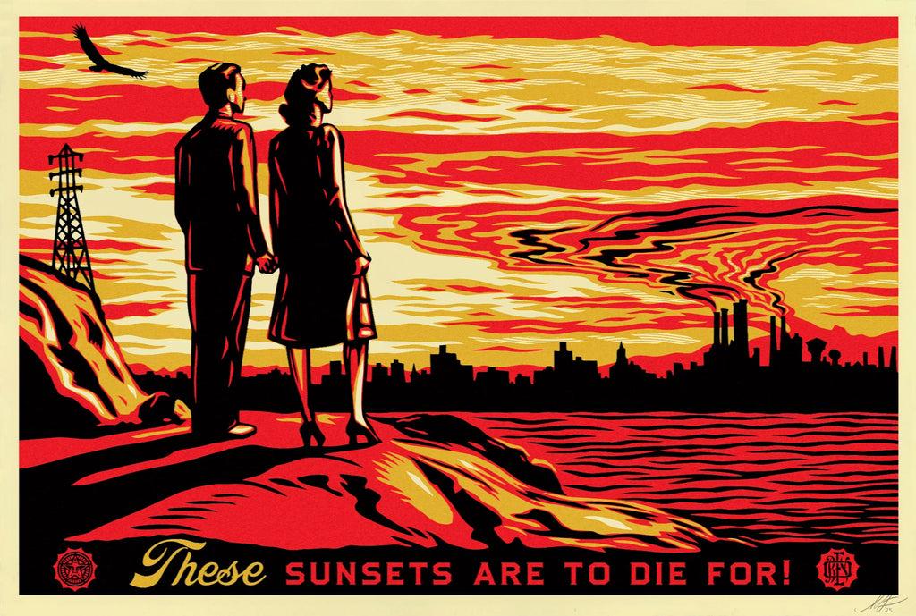 SHEPARD FAIREY 'These Sunsets Are To Die For' (2025) Offset Lithograph Print