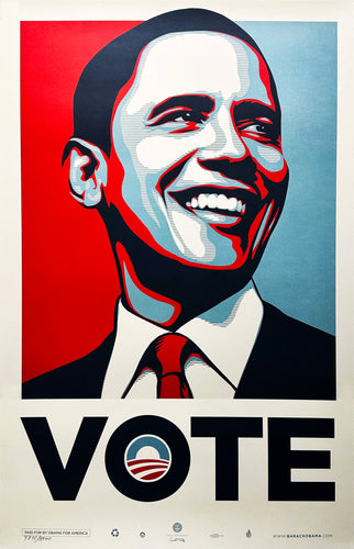 SHEPARD FAIREY 'VOTE (Obama 2008)' RARE Original Archival Pigment Print