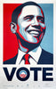 SHEPARD FAIREY 'VOTE (Obama 2008)' HAND-SIGNED/Framed Archival Pigment Print - Signari Gallery 