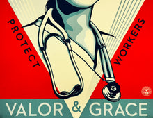 Load image into Gallery viewer, SHEPARD FAIREY &#39;Valor &amp; Grace Nurse&#39; (2020) Screen Print - Signari Gallery 