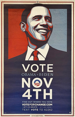SHEPARD FAIREY 'Vote Obama-Biden' Offset Lithograph - Signari Gallery 
