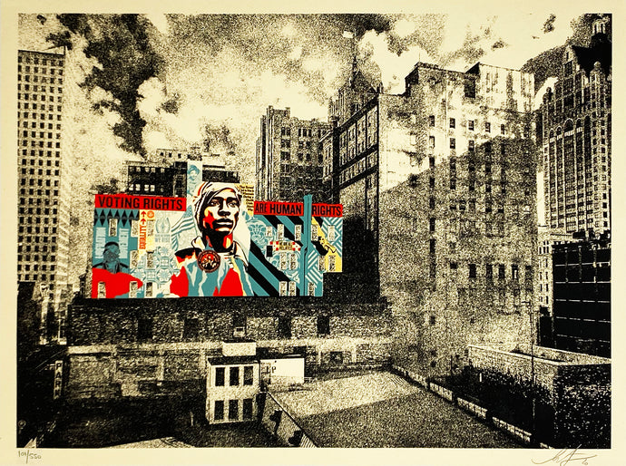 SHEPARD FAIREY 'Voting Rights are Human Rights - MKE Mural' (2020) Screen Print